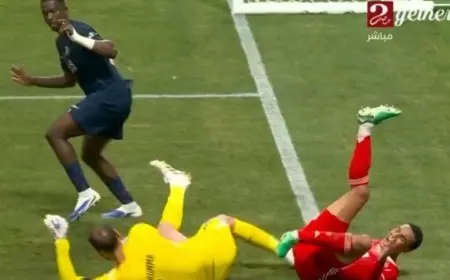 إصابة مؤلمة للنجم جمال موسيالا في بايرن ميونيخ إثر تصادم مع دوناروما