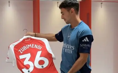 مارتن زوبيميندي يختار الرقم 36 في أرسنال: الأسباب وراء هذا الاختيار المميز!