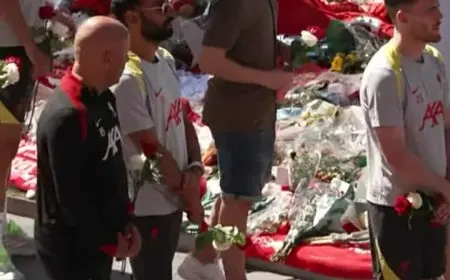 ليفربول يكرم ديوجو جوتا بحجب القميص رقم 20 ومحمد صلاح يقود مراسم العزاء