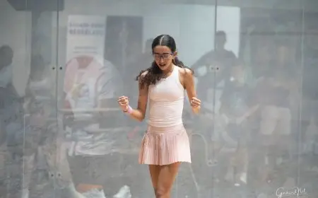 “وزير الرياضة يشيد بإنجازات ناشئي الاسكواش ويثمن فوز لانا فتح الله على اللاعبة الإسرائيلية”