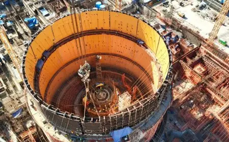 تركيب المستوى الثالث من وعاء الاحتواء في الوحدة النووية الثانية بمحطة الضبعة النووية: خطوة حيوية نحو الطاقة النظيفة!