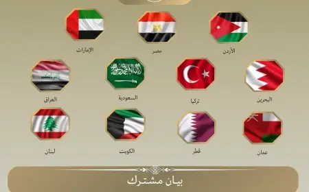 بيان وزاري عربي-تركي مشترك: تأكيد دعم وحدة سوريا ورفض التدخلات الخارجية