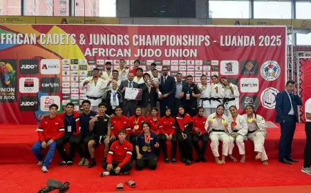 مصر تحقق إنجازًا باهراً: 25 ميدالية في البطولة الأفريقية للجودو في أنجولا!