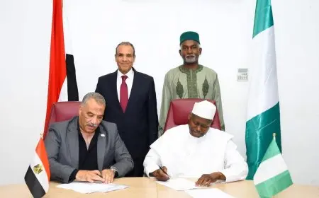 “وزير الخارجية المصري ونظيره النيجيري يشهدان توقيع مذكرة تفاهم استراتيجية بين شركة نيجيرية وجهاز مستقبل مصر”