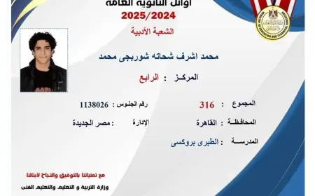 “القاهرة تتألق في الثانوية العامة: 12 طالبًا وطالبة ضمن الأوائل”