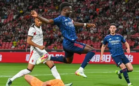 “مباراة أرسنال وميلان الودية: تعادل مثير ينتهي بفوز الفريقين!”