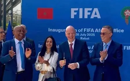 أبو ريدة يبارك لقجع بمناسبة افتتاح المقر الإقليمي للفيفا في المغرب