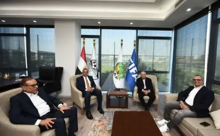 أبو ريدة يلتقي بنائب وزير التربية والتعليم لتوقيع بروتوكول التعاون في اكتشاف المواهب الشابة