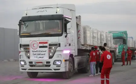 سابع قوافل زاد العزة تنطلق إلى غزة محملة بأكثر من 95 ألف سلة غذائية ومساعدات إغاثية