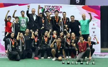 دليلة محمد تحقق إنجازاً متميزاً بفوزها بميداليتين برونزيتين في بطولة إفريقيا للشباب لتنس الطاولة في نيجيريا
