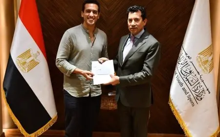 وزير الرياضة يلتقي البطل الأولمبي أحمد الجندي لبحث استعداداته للألعاب المقبلة