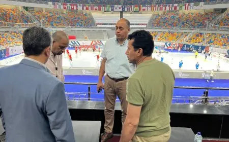 وزير الرياضة يزور صالة استاد القاهرة استعدادا لاستضافة بطولة العالم لكرة اليد للناشئين