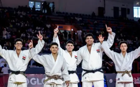 وزير الرياضة يحضر البطولة العربية للجودو للأندية في الصالة المغطاة ببرج العرب بالإسكندرية