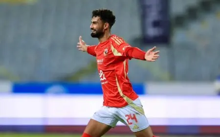 الأهلي يواجه مودرن سبورت وأحمد رضا يسجل الهدف الأول للأحمر