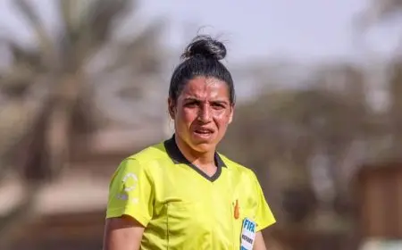 طاقم تحكيمي يتألق في تصفيات شمال إفريقيا لدوري أبطال الكرة النسائية