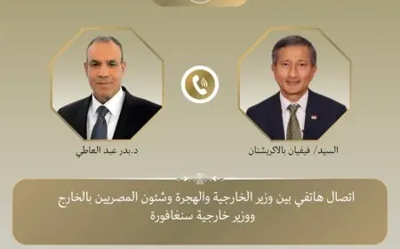 وزير الخارجية يبرز أهمية تعزيز الشراكة التجارية والاستثمارية مع سنغافورة