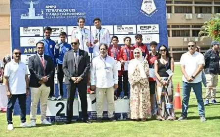 نجاح باهر في البطولة العربية الأولى للأندية والمنتخبات تحت 15 سنة للخماسي الحديث