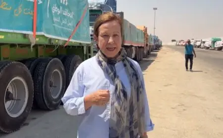 ليز دوسيت تصل مع وزير الخارجية ورئيس الوزراء الفلسطيني إلى معبر رفح في زيارة ميدانية هامة