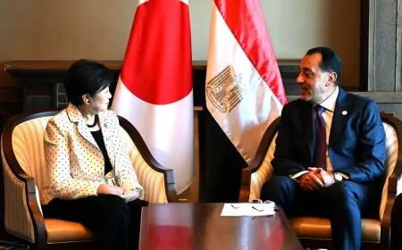 رئيس الوزراء يجتمع مع محافظ طوكيو لاستكشاف فرص التعاون المشترك