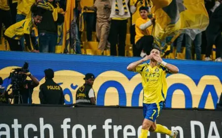 كريستيانو رونالدو يتألق في نهائي السوبر السعودي مع النصر ضد الأهلي