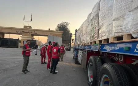 الهلال الأحمر يرسل 4000 طن من المساعدات الغذائية والإغاثية إلى غزة