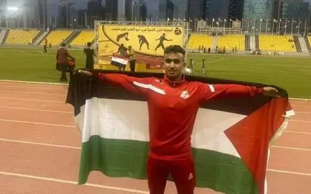 استشهاد بطل الرياضة الفلسطيني علام عبد الله العمور بنيران قوات الاحتلال الإسرائيلي في جنوب غزة