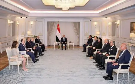 الرئيس السيسى يلتقي نواف سلام ويشدد على دعم مصر لاستقرار لبنان