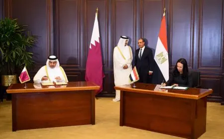 وزيرة التضامن ووزير المالية القطري يوقعان اتفاقية تعاون قوية في مجال المعاشات والتأمينات