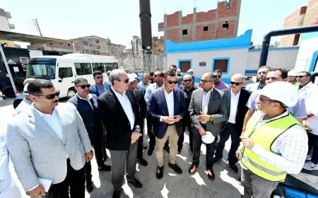 زيارة تفقدية لوزير الإسكان ومحافظ الغربية لمحطة مياه سندبسط الإرتوازية في إطار مشروع حياة كريمة