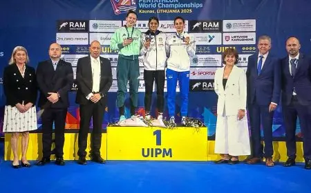 فريدة خليل تحصد الميدالية الذهبية في بطولة العالم للخماسي الحديث