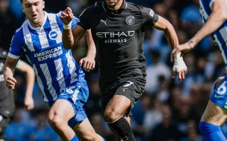 برايتون يحقق انتصاراً مذهلاً على مانشستر سيتي بهدف قاتل في الدوري الإنجليزي