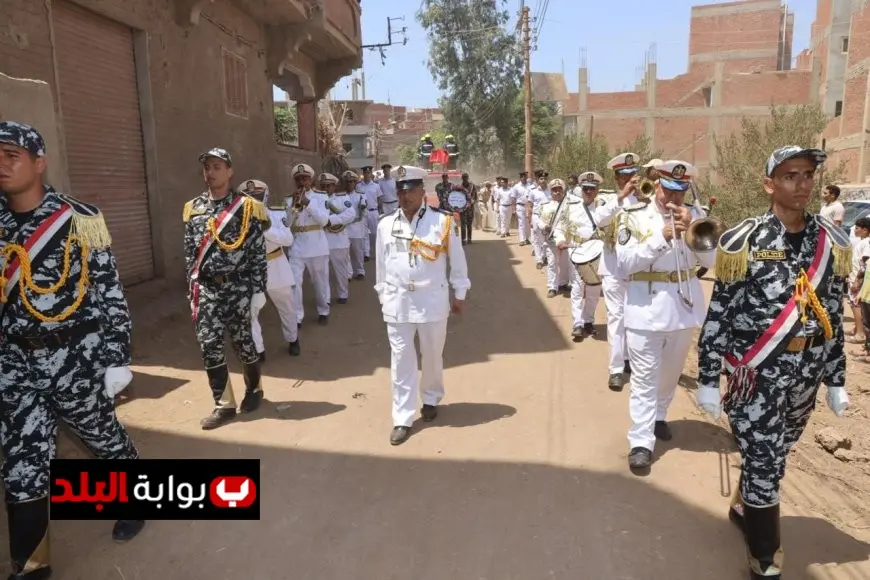 جنازة ر المقدم أحمد حافظ في قويسنا وتقديم العزاء من محافظ المنوفية مع صور توثق الحدث