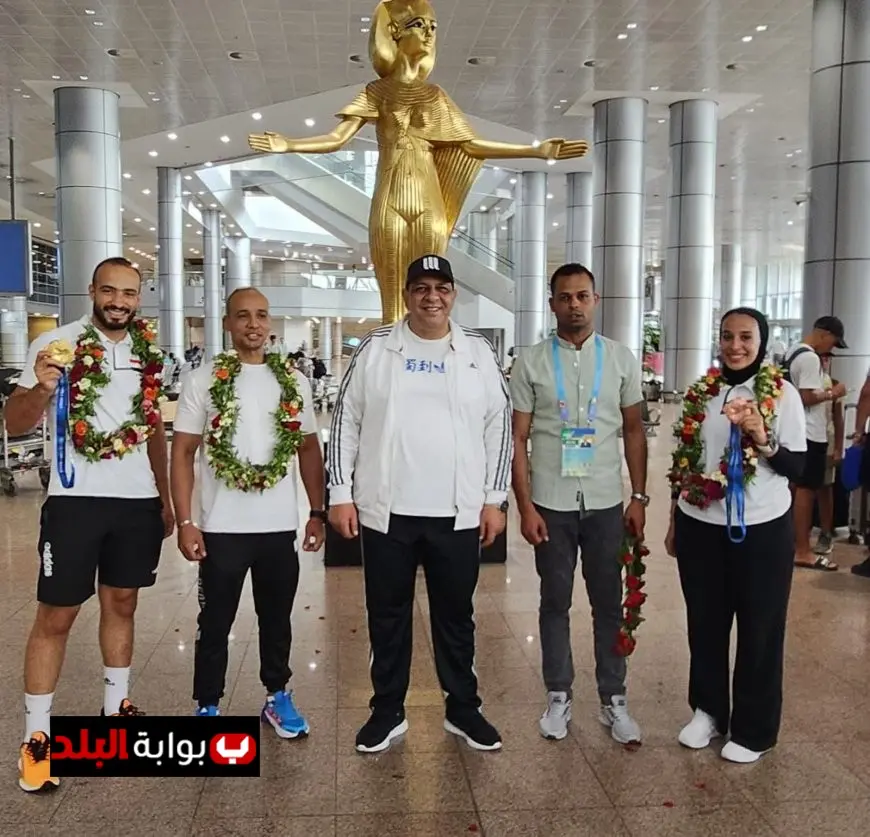 بعثة الكونغ فو تحقق إنجازات كبيرة في دورة الألعاب العالمية بالصين وتصل إلى القاهرة