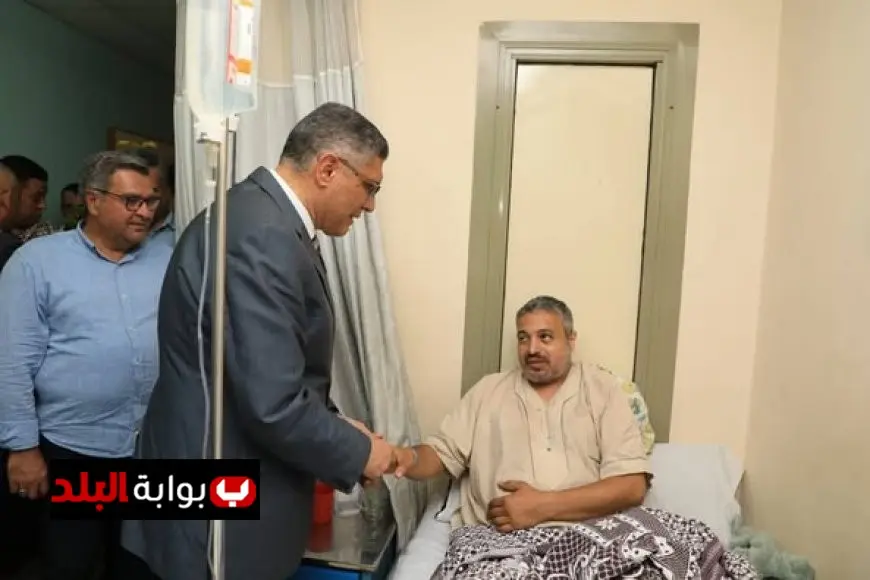 محافظ الجيزة يوفر جميع خدمات الرعاية الصحية لشهاب عبدالعزيز بطل إنقاذ فتاة المنيب