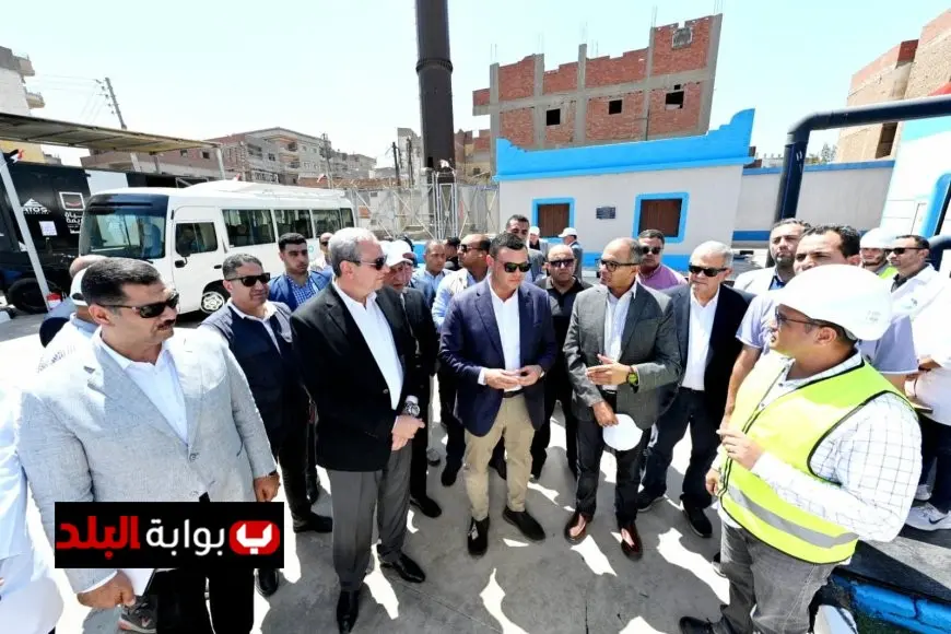 زيارة تفقدية لوزير الإسكان ومحافظ الغربية لمحطة مياه سندبسط الإرتوازية في إطار مشروع حياة كريمة