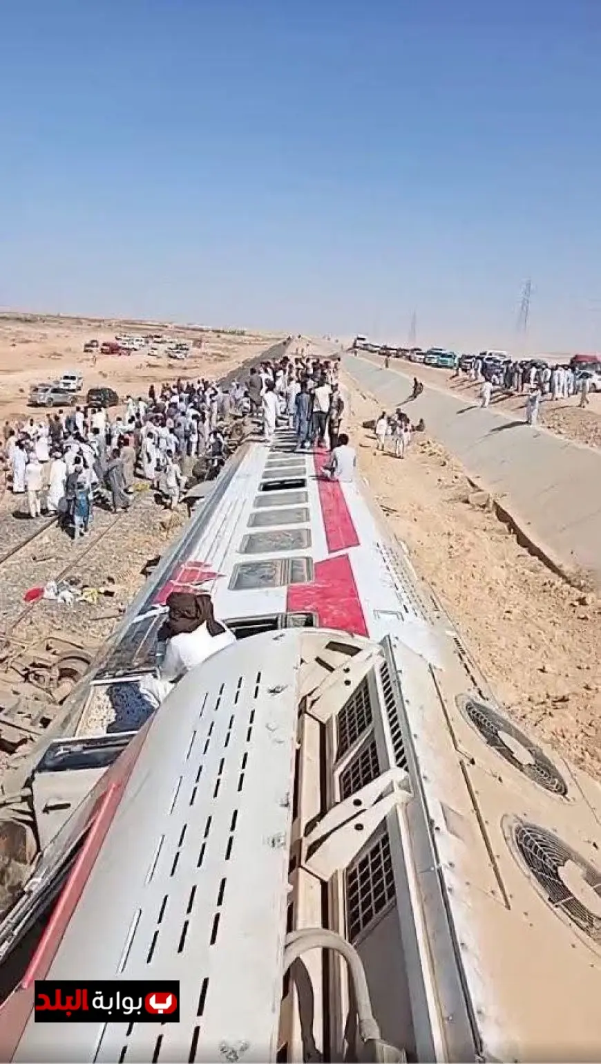 وزير النقل كامل الوزير يتفقد موقع حادث قطار مطروح القائم