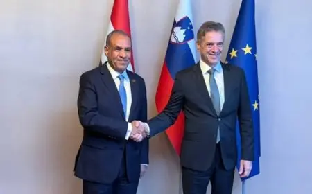 وزير الخارجية يجتمع مع رئيس وزراء سلوفينيا لتعزيز التعاون الثنائي وتوسيع الشراكات الاقتصادية