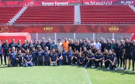 ريبييرو يتوجه بعبارات الوداع للجهاز الإداري والطبي وموظفي النادي الأهلي