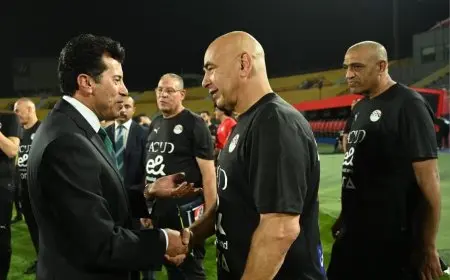 وزير الرياضة يحضر تدريب منتخب مصر استعدادا لمواجهة إثيوبيا في تصفيات كأس العالم