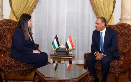 وزير الخارجية يلتقي وزير الخارجية الفلسطينية لبحث مقترح وقف إطلاق النار في غزة