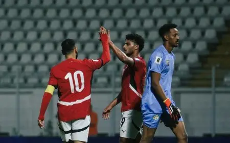 مصر تتألق ضد إثيوبيا صلاح يسجل أول أهداف الفراعنة من ركلة جزاء