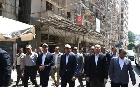 رئيس الوزراء يزور مشروع تطوير المظهر الحضاري للقاهرة الخديوية