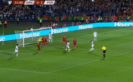 البرتغال تسيطر على أرمينيا بثلاثية في الشوط الأول من تصفيات المونديال