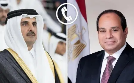 الرئيس السيسي يتصل بالأمير تميم ويعبر عن دعم مصر الثابت لقطر