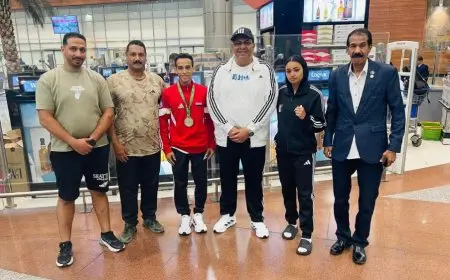 فريق الكونغ فو يعود إلى القاهرة بعد نجاحه في الدوحة