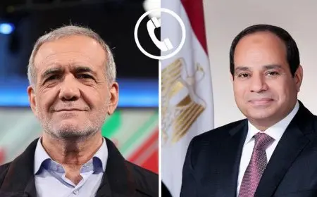 الرئيس السيسي يتلقى اتصالاً من الرئيس الإيراني ويعبر عن دعمه لجهود تقليل التوترات
