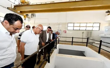 وزير الإسكان يقوم بجولة تفقدية في محطة رفع صرف صحي الخامس شرق 6 أكتوبر