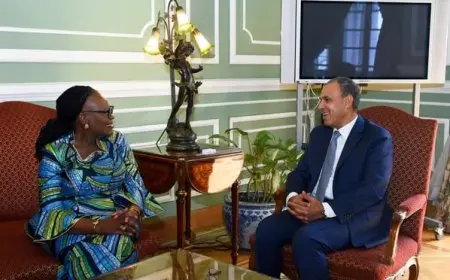 وزير الخارجية يلتقي وزيرة العلاقات الدولية والتجارة في ناميبيا لتعزيز التعاون الثنائي