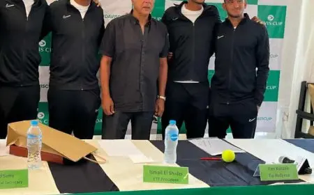 فراعنة التنس يحققون التأهل المثير إلى نهائيات تصفيات المجموعة العالمية الأولى لكأس ديفيز