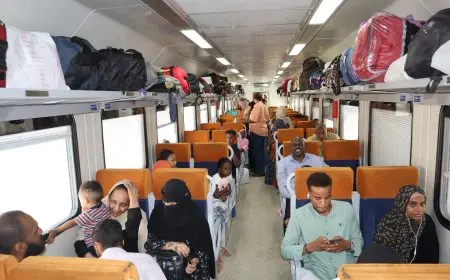 سكك حديد مصر تُطلق الرحلة السادسة عشر لعودة السودانيين إلى وطنهم